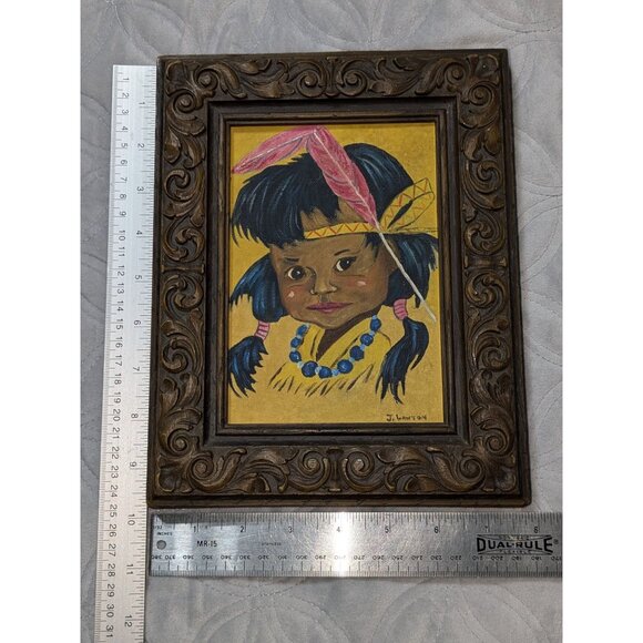 Art, Artist signed, Southwest, J. Lawton Acrylic paint Vintage - Picture 4 of 8